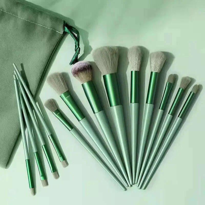 KIMLUD, Hotting 13Pcs Makeup Brushes Sets Eye Shadow Foundation Women Cosmetic Powder Blush Blending Beauty Make Up Tools New, KIMLUD Womens Clothes