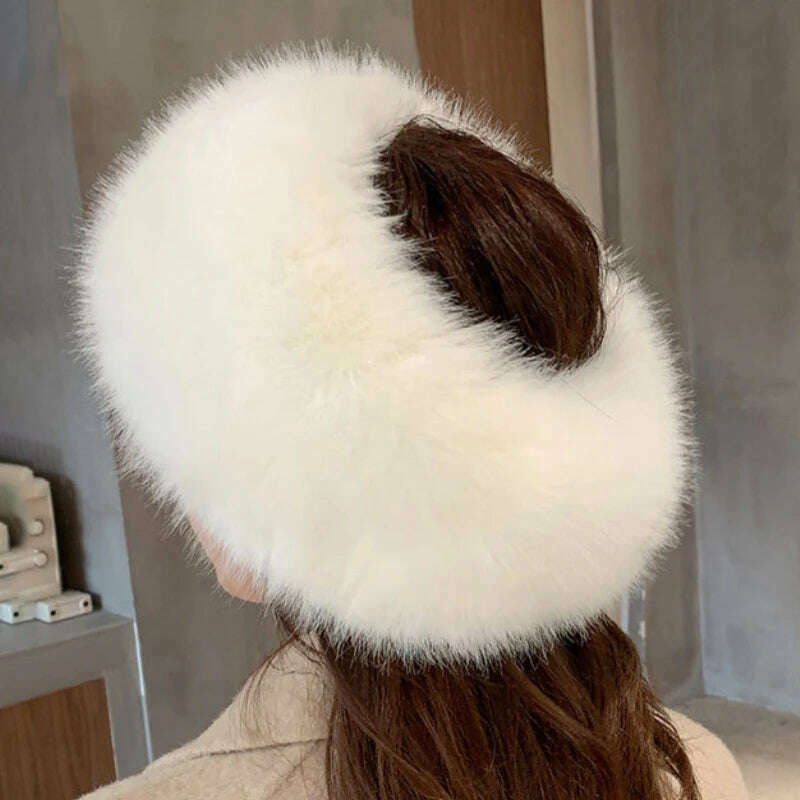 KIMLUD, HT3952 New Women Winter Hat Solid Multifunction Skullies Beanies Lady Thick Warm Fluffy Fur Hat Faux Fox Fur Bomber Hats Ushanka, KIMLUD Womens Clothes