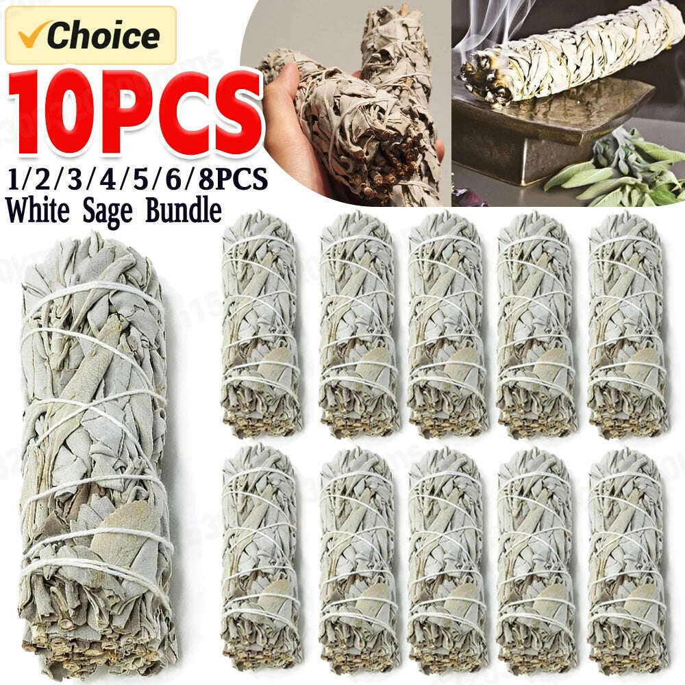 KIMLUD, Incense White Sage Bundle Smudge Sticks Home Purification Spiritual Incense Sticks Meditation Portable Energy Cleansing Bundles, KIMLUD Womens Clothes