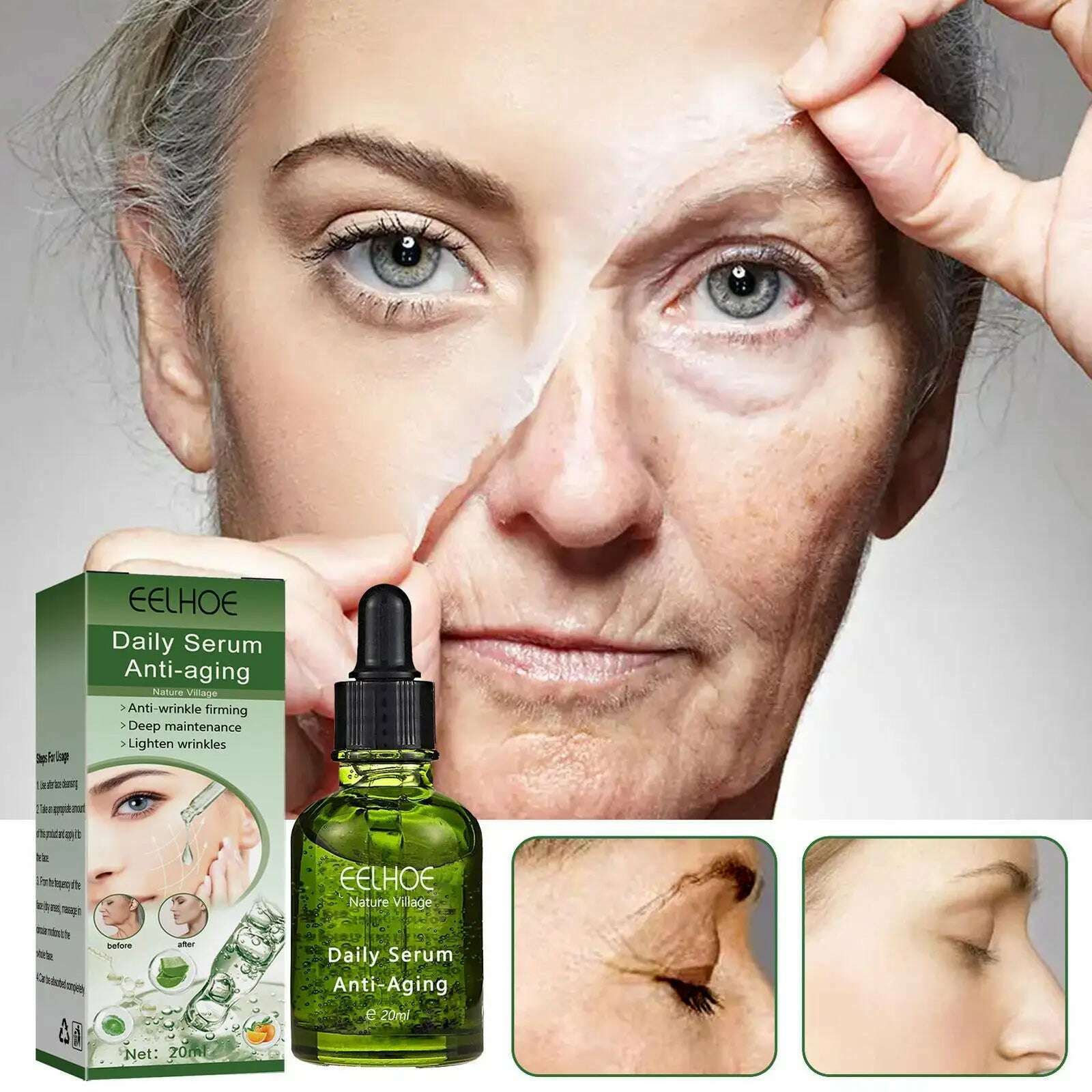 KIMLUD, Intensive Wrinkle Remover Face Serum Lift Firm Anti-aging Fade Fine Lines Moisturizing Essence Whitening Repair Skin Care, KIMLUD Womens Clothes