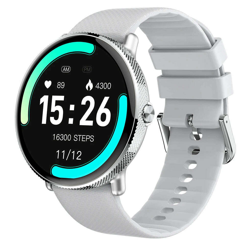 KIMLUD, IUTECH Smart Watch Women 1.43 inch AMOLED Screen Bluetooth Calling Watch Waterproof Sports Fitness Voice Assistant Smartwatch, Silver, KIMLUD APPAREL - Womens Clothes