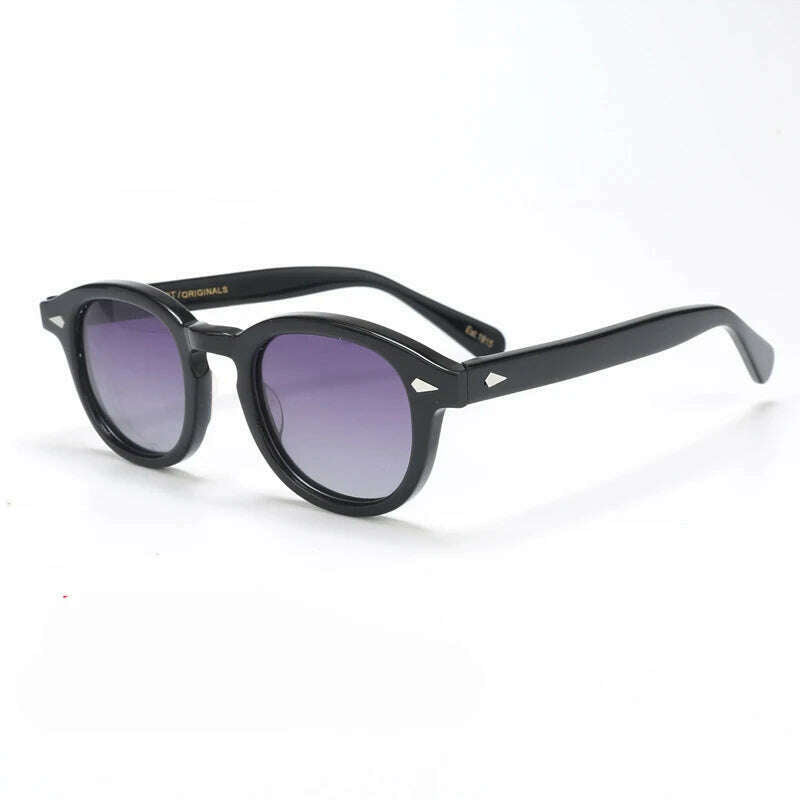 KIMLUD, Johnny Depp Polarized Sunglasses Men Women Luxury Brand Designer Lemtosh Style Sun Glasses For Male Female Oculos, Black-purple / Size 44mm with box, KIMLUD APPAREL - Womens Clothes