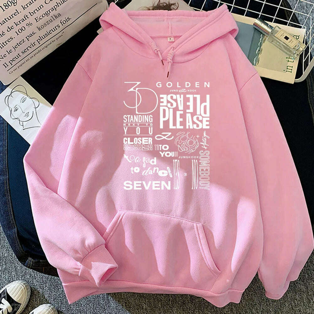 KIMLUD, JungKook Golden Hoodie Women Harajuku Standing Next To You Hoodies Unisex Autumn Winter Vintage Seven Pullover Sweatshirts Korea, 15007-GH4 / XXXL, KIMLUD APPAREL - Womens Clothes