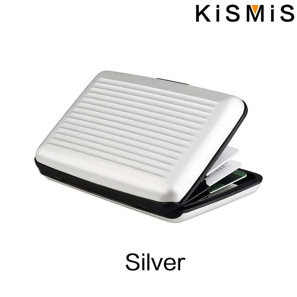 KISMIS RFID Metal Wallet and Business ID Credit Card Women Men Business ID Credit Card,Protector Wallet Card Holder Package Box - KIMLUD