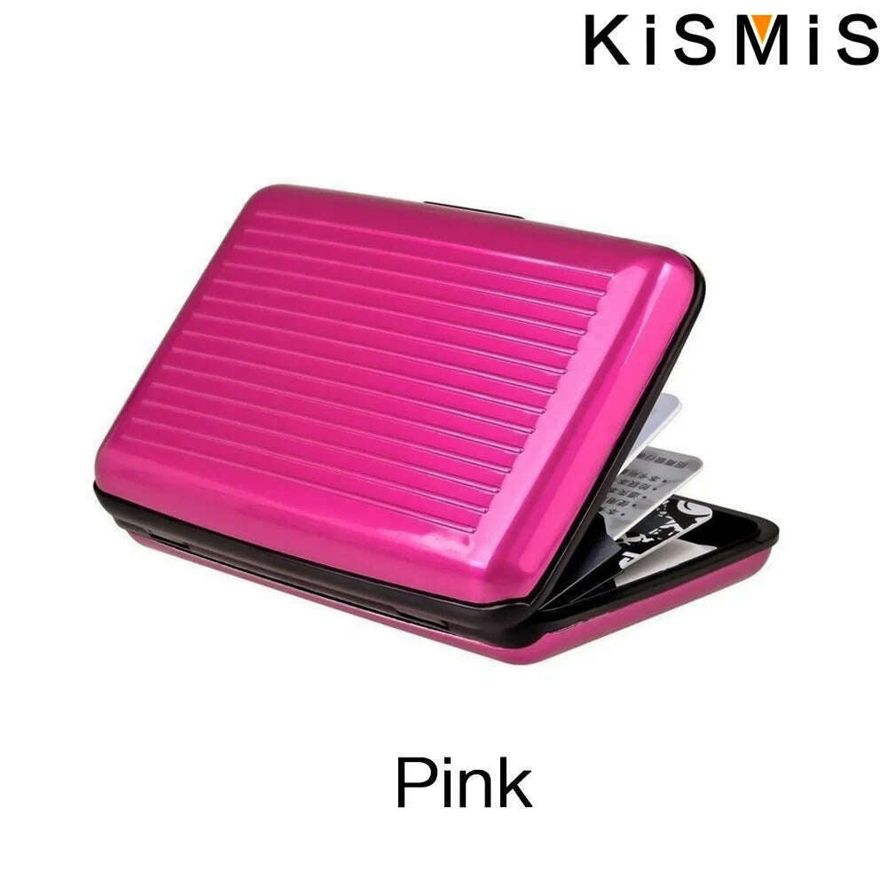 KISMIS RFID Metal Wallet and Business ID Credit Card Women Men Business ID Credit Card,Protector Wallet Card Holder Package Box - KIMLUD