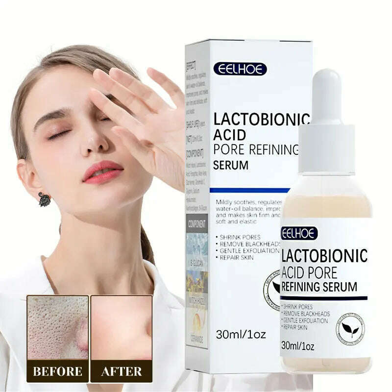 KIMLUD, Lactobionic Acid Shrink Pores Facial Serum Firm Moisturizing Essence Liquid Repair Face Pores Beauty Skin Care Korean Cosmetics, KIMLUD Womens Clothes