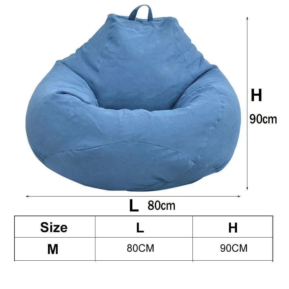 KIMLUD, Large Small Lazy Sofas Cover Chairs Without Filler Linen Cloth Lounger Seat Bean Bag Pouf Puff Couch Tatami Living Room, 80x90 cm 1 / spain, KIMLUD APPAREL - Womens Clothes