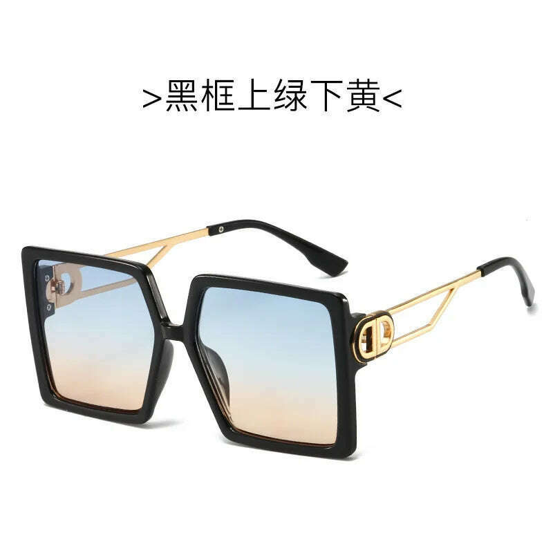 KIMLUD, large square frame sunglasse metal square sunglasses men and women fashion casual sunglasses large frame thin for sunglasses men, C7 / other, KIMLUD APPAREL - Womens Clothes