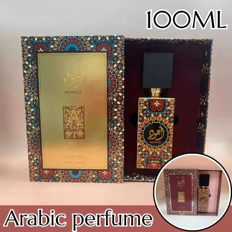 KIMLUD, Lattafa AJWAD perfumes Arab Middle East Dubai men and women perfume high-end gift box packaging 100ml, KIMLUD Womens Clothes