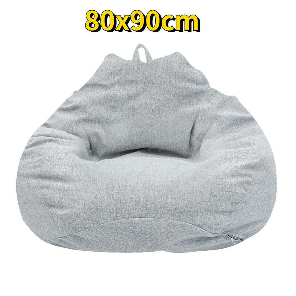 Lazy Sofas Cover Chairs Without Filler Adults Bean Bag Chair Couch Living Room Bedroom Home Tatami Lounger Seat - KIMLUD