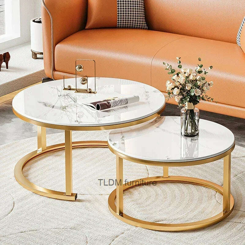 KIMLUD, Legs Gold Design Coffee Tables Decoration Organizer Marble Extendable Coffee Table Standing Floor Table Basse Office Furniture, KIMLUD Womens Clothes