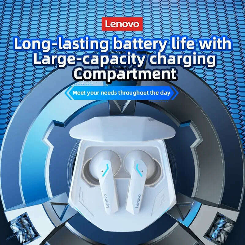KIMLUD, Lenovo GM2 Pro Bluetooth 5.3 Earphones Sports Headset Wireless In-Ear Gaming Low Latency Dual Mode Music Headphones New, KIMLUD Womens Clothes