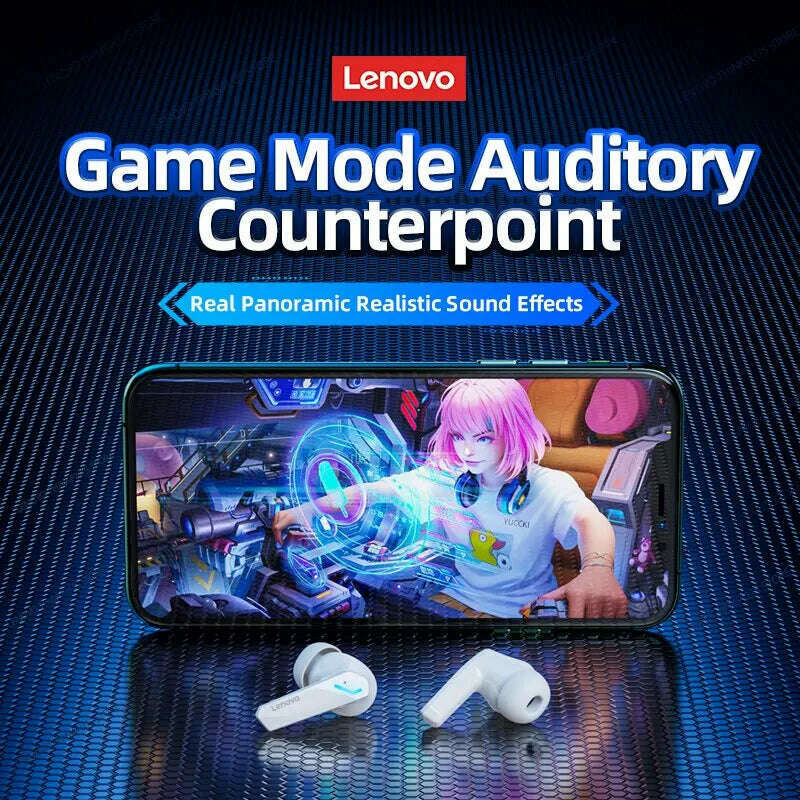 KIMLUD, Lenovo GM2 Pro Bluetooth 5.3 Earphones Sports Headset Wireless In-Ear Gaming Low Latency Dual Mode Music Headphones New, KIMLUD Womens Clothes
