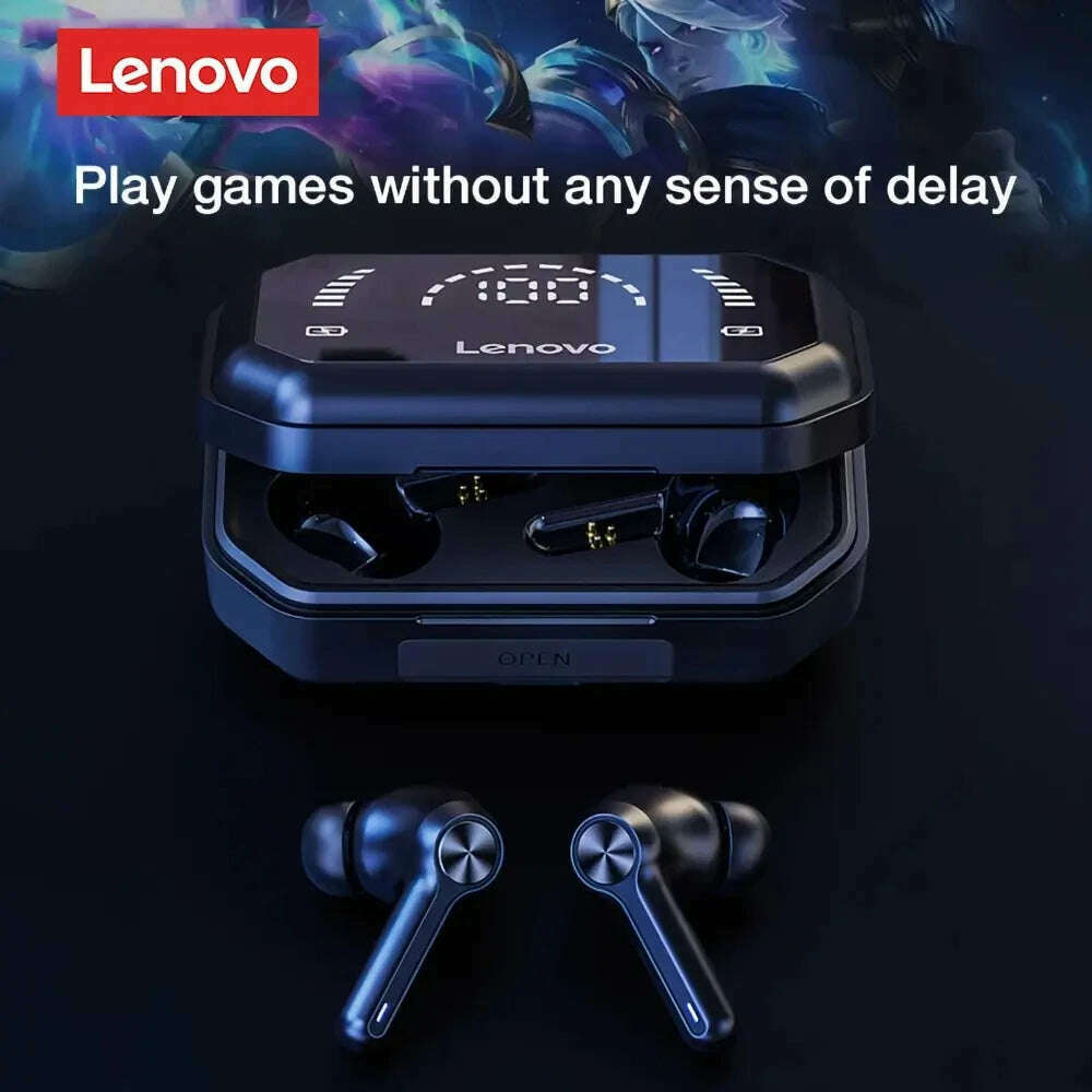 KIMLUD, Lenovo LP3 Pro Earphones TWS Bluetooth 5.0 Wireless HIFI Music Headset Gaming Earbuds Display 1200mAh Battery Headphones, KIMLUD Womens Clothes