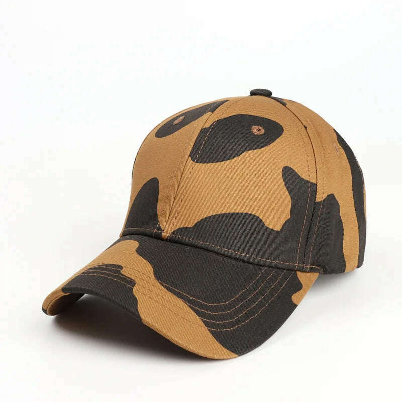 Leopard Print Cotton Baseball Caps Men Women Snapback Hip Hop Hat Spring Summer Sun Gorras Unisex Adjustable Peaked Cap - KIMLUD