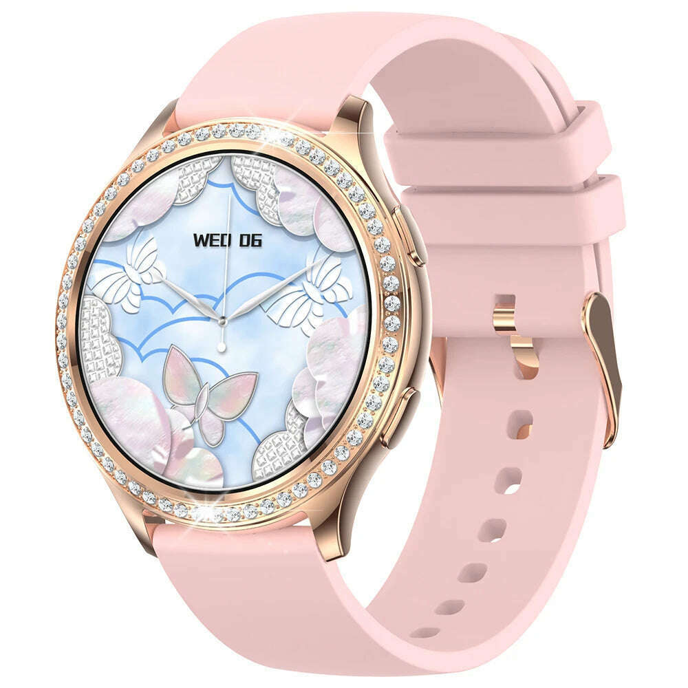 LIGE 1.32 inch Women Smart Watch Bluetooth Call AI Voice Assistant Women's Watches Custom Watch Face Health Monitor Smartwatches - KIMLUD