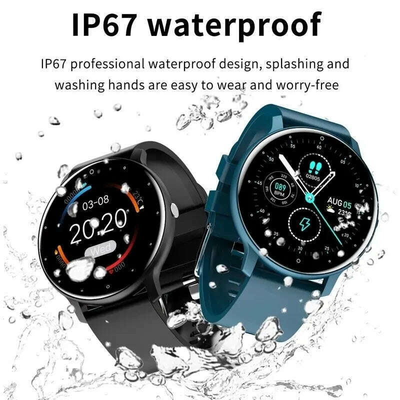 LIGE 2024 New Men Smart Watch Real-time Activity Tracker Heart Rate Monitor Sports Women Smart Watch Men Clock For Android IOS - KIMLUD