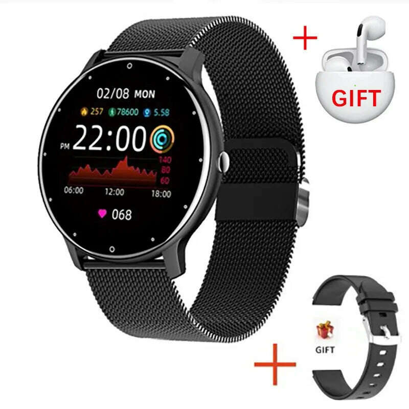 LIGE 2024 New Men Smart Watch Real-time Activity Tracker Heart Rate Monitor Sports Women Smart Watch Men Clock For Android IOS - KIMLUD