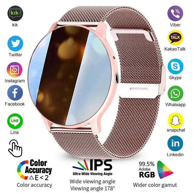 KIMLUD, LIGE Bluetooth Call Bracelet Sports Fitness Voice Assistant Women Smartwatch For Android IOS XIAOMI Men Smart Watch Waterproof, KIMLUD Womens Clothes