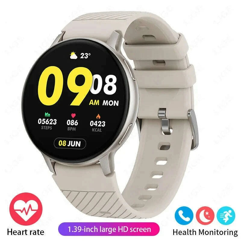 KIMLUD, LIGE Bluetooth Call Smart Watch Women Custom Dial Steel Watches Men Sports Fitness Tracker Heart Rate Smartwatch For Android IOS, sliver gray, KIMLUD APPAREL - Womens Clothes