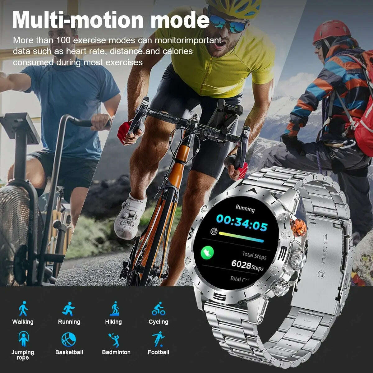 KIMLUD, LIGE Bluetooth Call Smartwatch For Men Outdoor Sports Waterproof Watches Custom Dials Real Heart Rate Monitoring Smart Watch Man, KIMLUD Womens Clothes