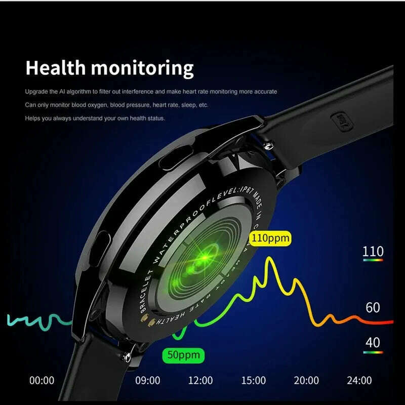 LIGE Men Smart Watch Women Heart Rate Blood Pressure Monitoring Bluetooth Call Smart Watches Men IP67 Waterproof Men Smartwatch - KIMLUD