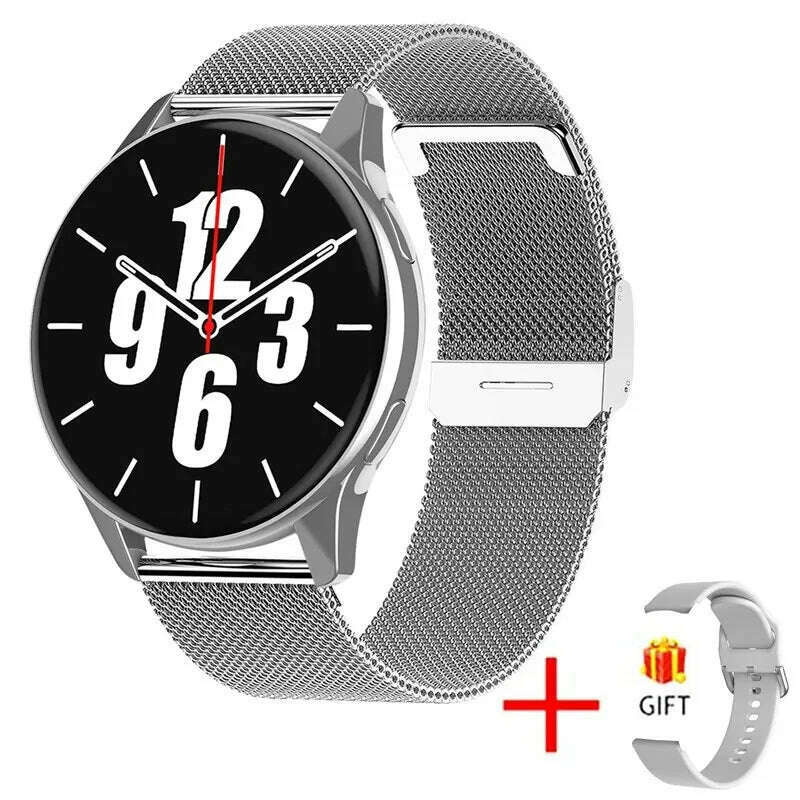 KIMLUD, LIGE Men Smart Watch Women Heart Rate Blood Pressure Monitoring Bluetooth Call Smart Watches Men IP67 Waterproof Men Smartwatch, Mesh belt silver, KIMLUD APPAREL - Womens Clothes