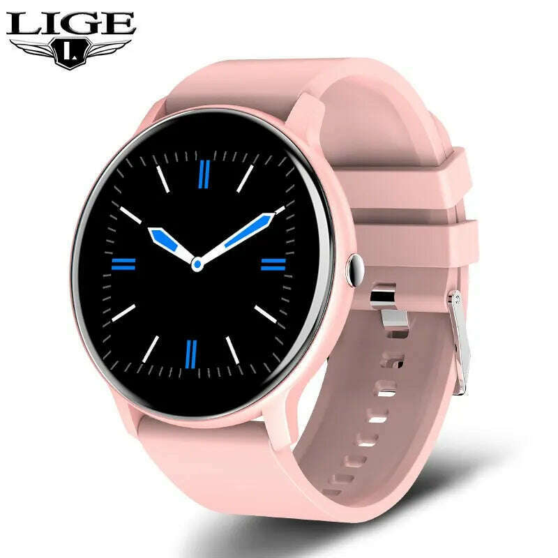 LIGE New Smart Watch Women Men Lady Sport Fitness Smartwatch Sleep Heart Rate Monitor Waterproof Men‘s Watches For IOS Android - KIMLUD