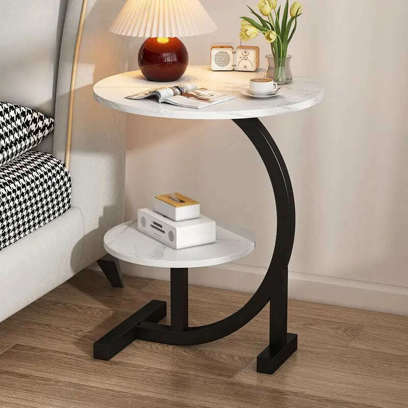 KIMLUD, Light luxury small coffee table, simple and modern side table, bedside small table, small unit type side table,End Tables, KIMLUD Womens Clothes