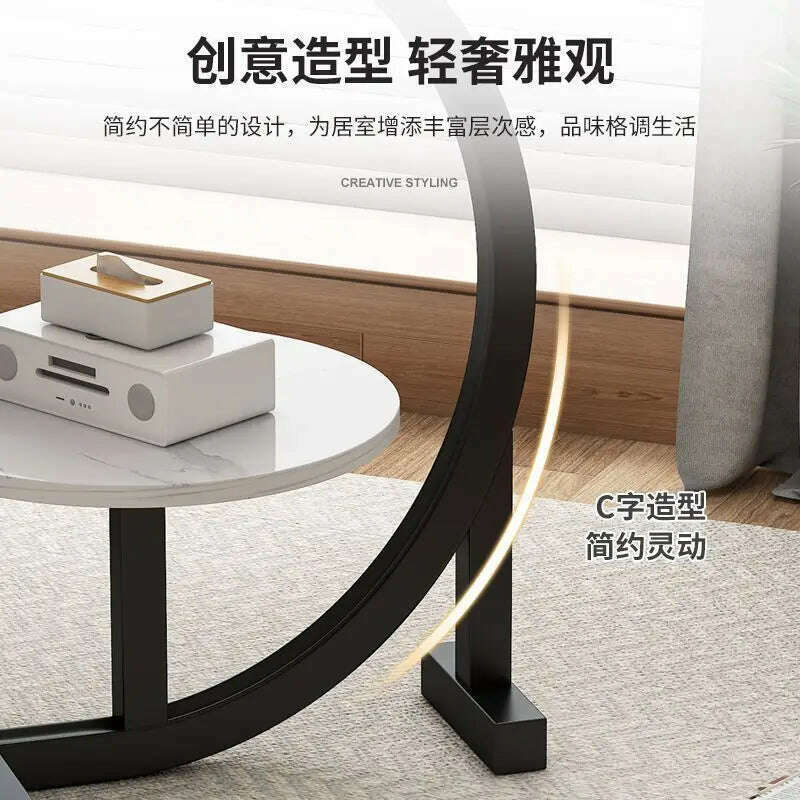 KIMLUD, Light luxury small coffee table, simple and modern side table, bedside small table, small unit type side table,End Tables, KIMLUD Womens Clothes