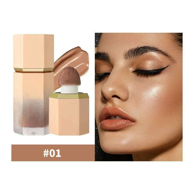 Liquid Contour Stick Natural Matte Finish Highlighters Shadow Waterproof Contouring Wand V-face Shaping Contour Pen Face Makeup - KIMLUD