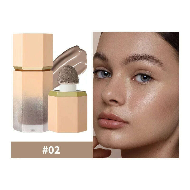 Liquid Contour Stick Natural Matte Finish Highlighters Shadow Waterproof Contouring Wand V-face Shaping Contour Pen Face Makeup - KIMLUD