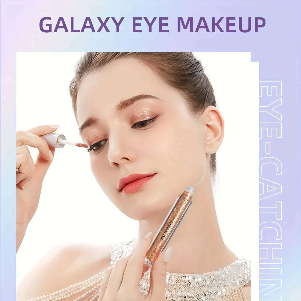 Liquid Eyeshadow Sticker Cosmetics Shadows Pencil Eyeliner Quick-drying Glitter Shimmer Eyeshadow Pen Outline Eye Makeup - KIMLUD