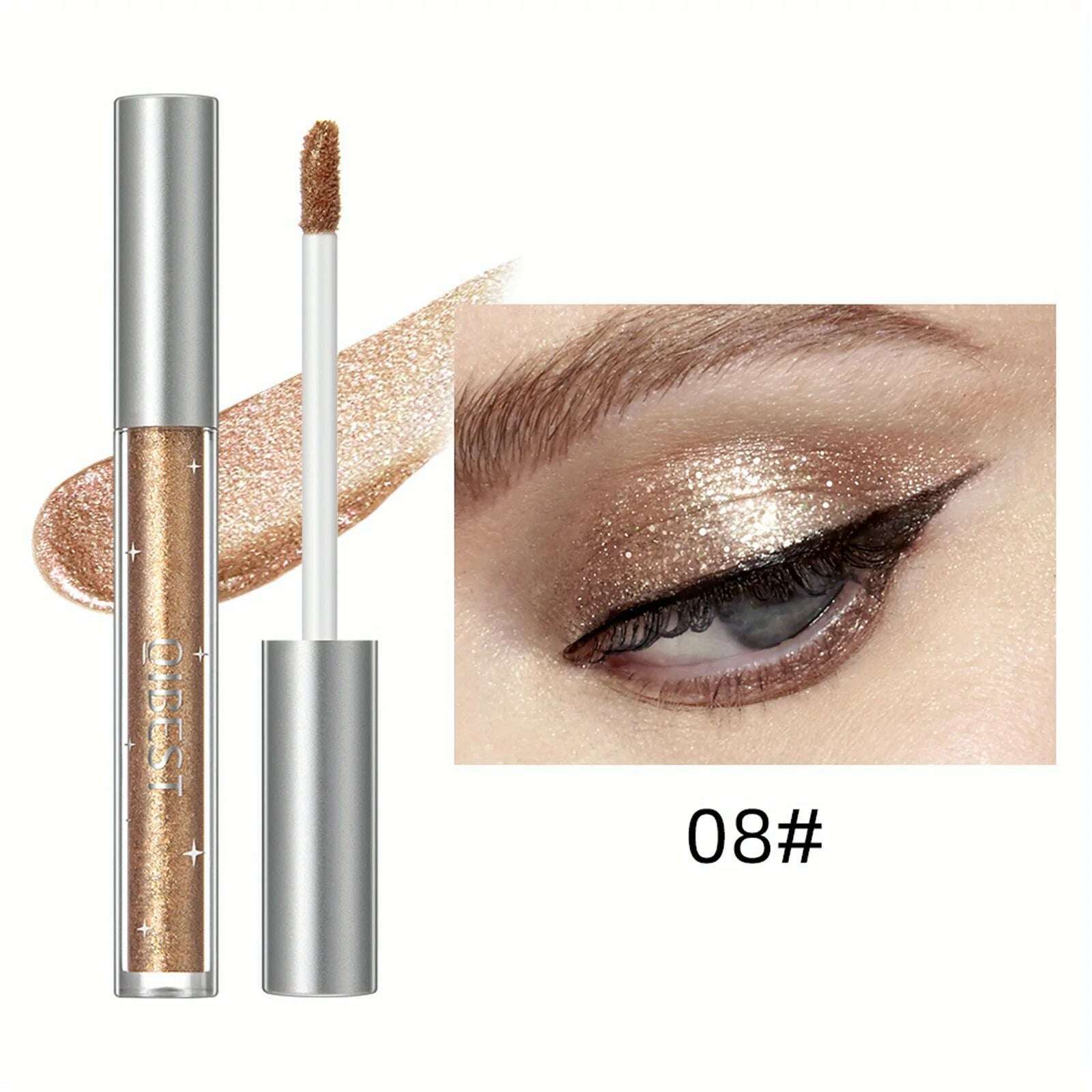 Liquid Eyeshadow Sticker Cosmetics Shadows Pencil Eyeliner Quick-drying Glitter Shimmer Eyeshadow Pen Outline Eye Makeup - KIMLUD