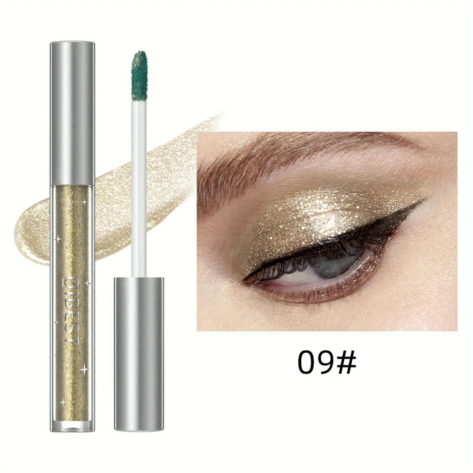 Liquid Eyeshadow Sticker Cosmetics Shadows Pencil Eyeliner Quick-drying Glitter Shimmer Eyeshadow Pen Outline Eye Makeup - KIMLUD