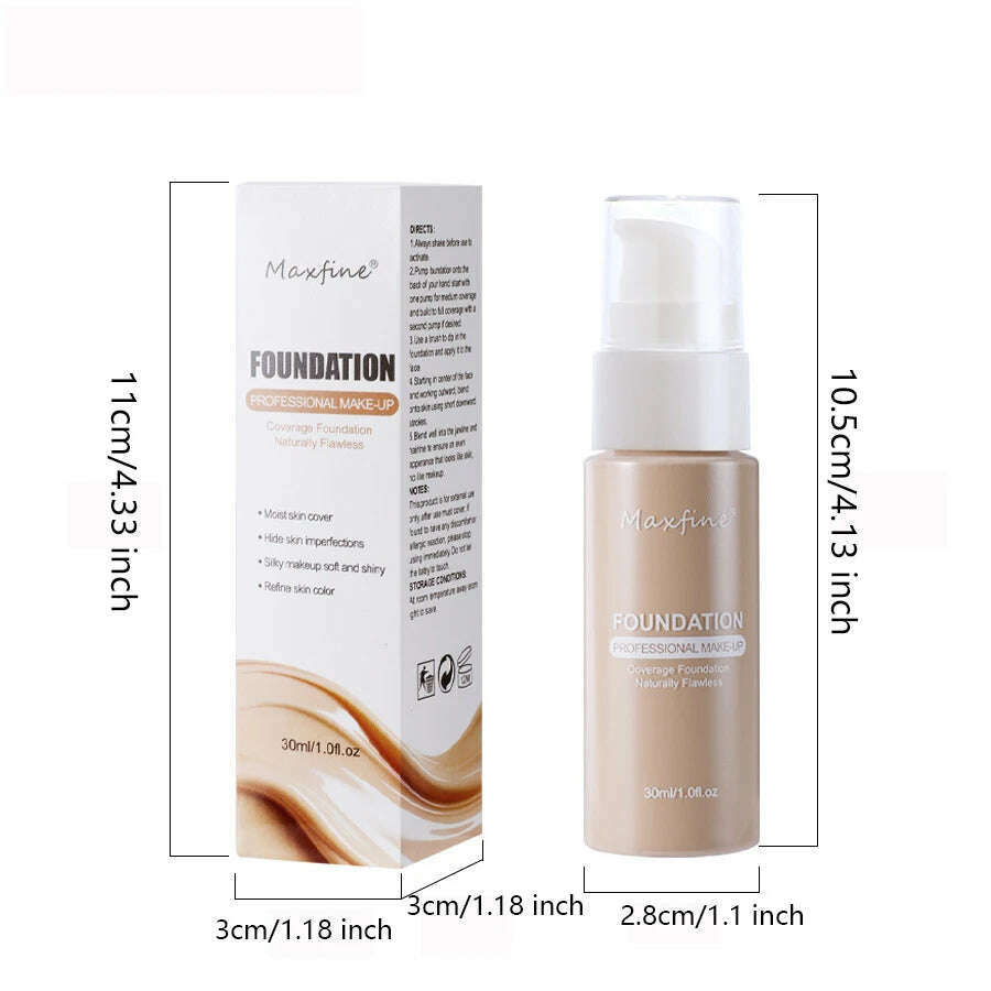 KIMLUD, Liquid Foundation Effective Concealer Waterproof Sweat-resistant Makeup Professional Cosmetics, KIMLUD Womens Clothes