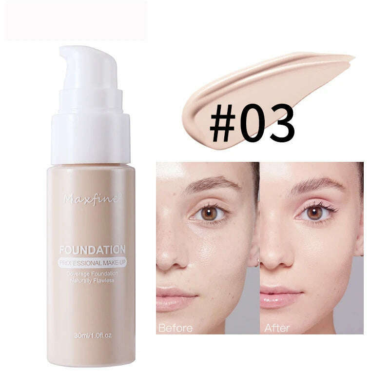 Liquid Foundation Effective Concealer Waterproof Sweat-resistant Makeup Professional Cosmetics - KIMLUD