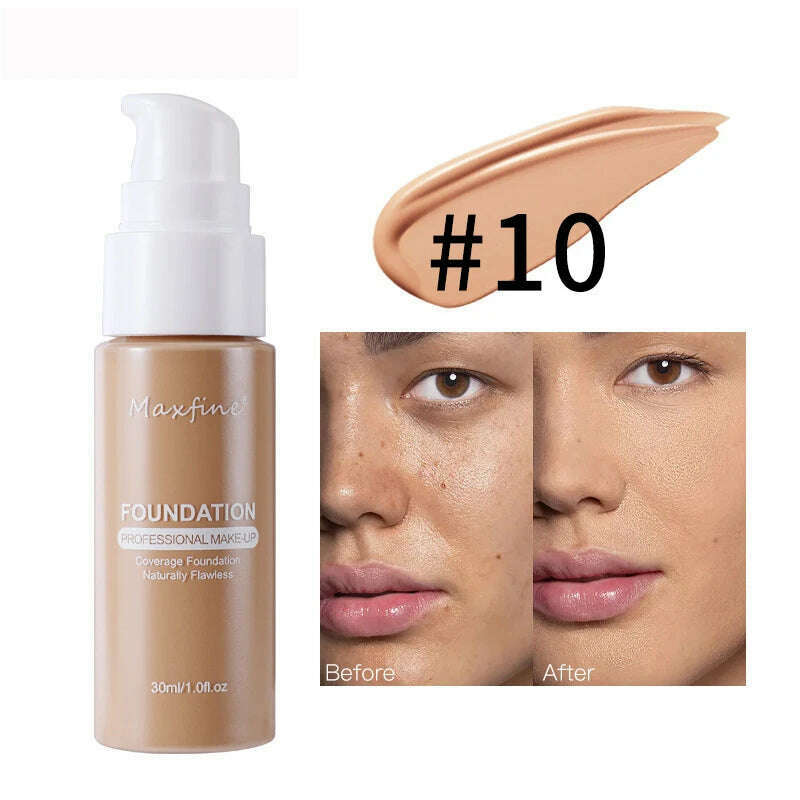 Liquid Foundation Effective Concealer Waterproof Sweat-resistant Makeup Professional Cosmetics - KIMLUD