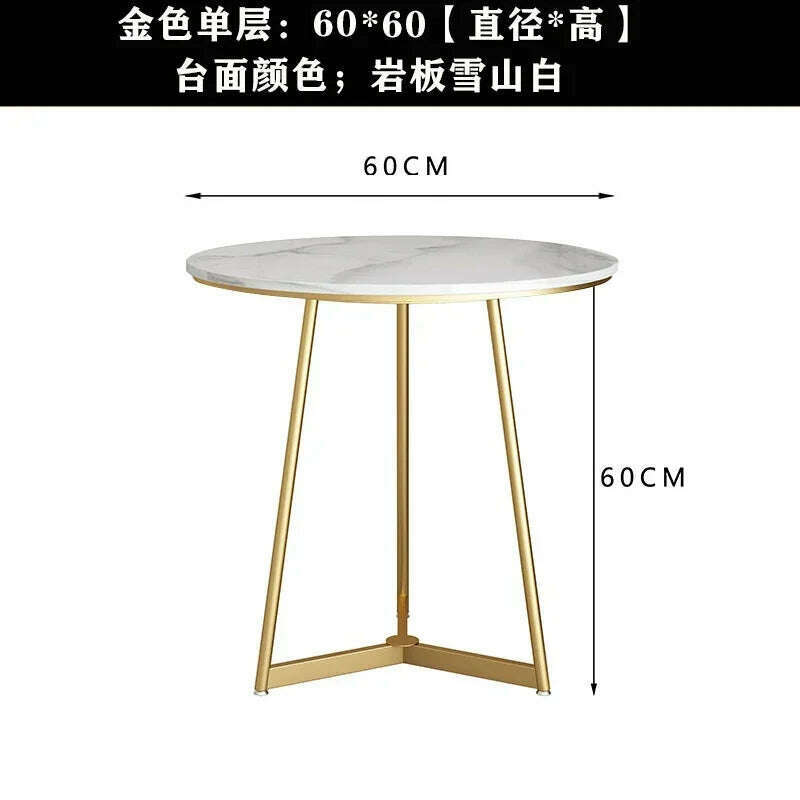 KIMLUD, Living Room Luxury Side Table Bedroom Metal Design Storage Premium Side Table Modern Iron Armoires De Salon Home Furniture, 60X60CM, KIMLUD APPAREL - Womens Clothes