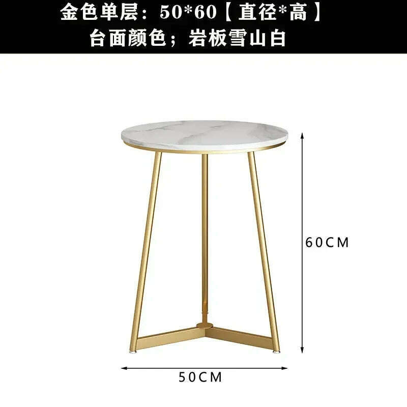 KIMLUD, Living Room Luxury Side Table Bedroom Metal Design Storage Premium Side Table Modern Iron Armoires De Salon Home Furniture, 50X60CM, KIMLUD APPAREL - Womens Clothes