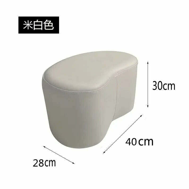 KIMLUD, Living Room Shoe Changing Stool Modern Simple Small Stools Household Stools & Ottomans Creative Technology Cloth Sofa Bench, white, KIMLUD APPAREL - Womens Clothes