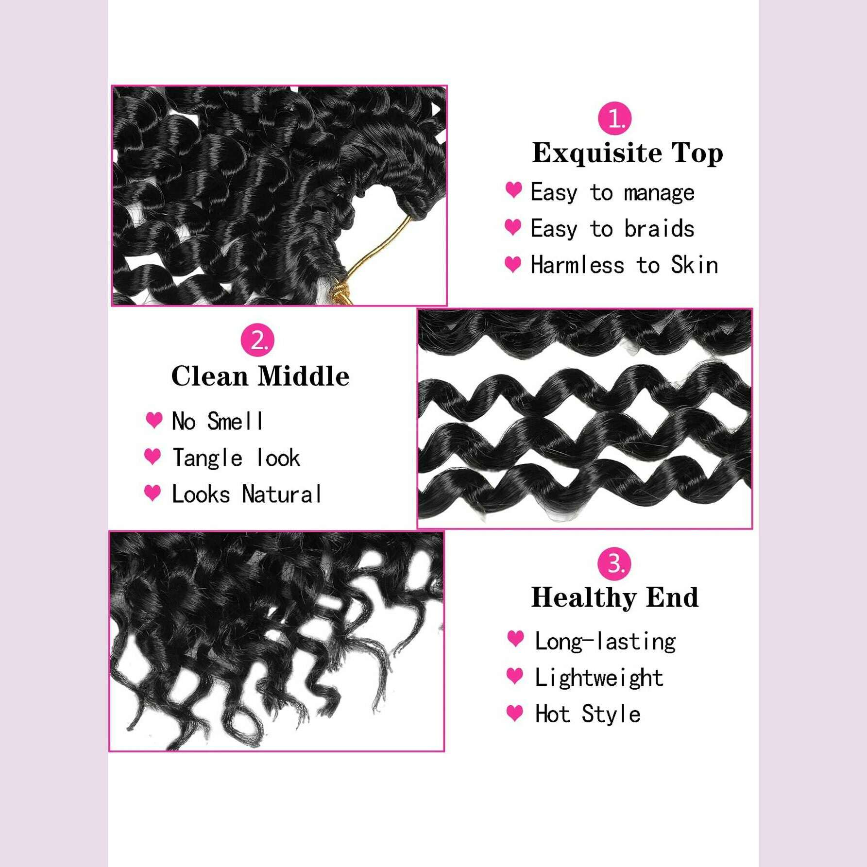 Long Passion Twist Hair (18,24 Inch) Water Wave Crochet Hair for Black Women Passion Twist Crochet Hair for Butterfly Locs 1 Pac - KIMLUD