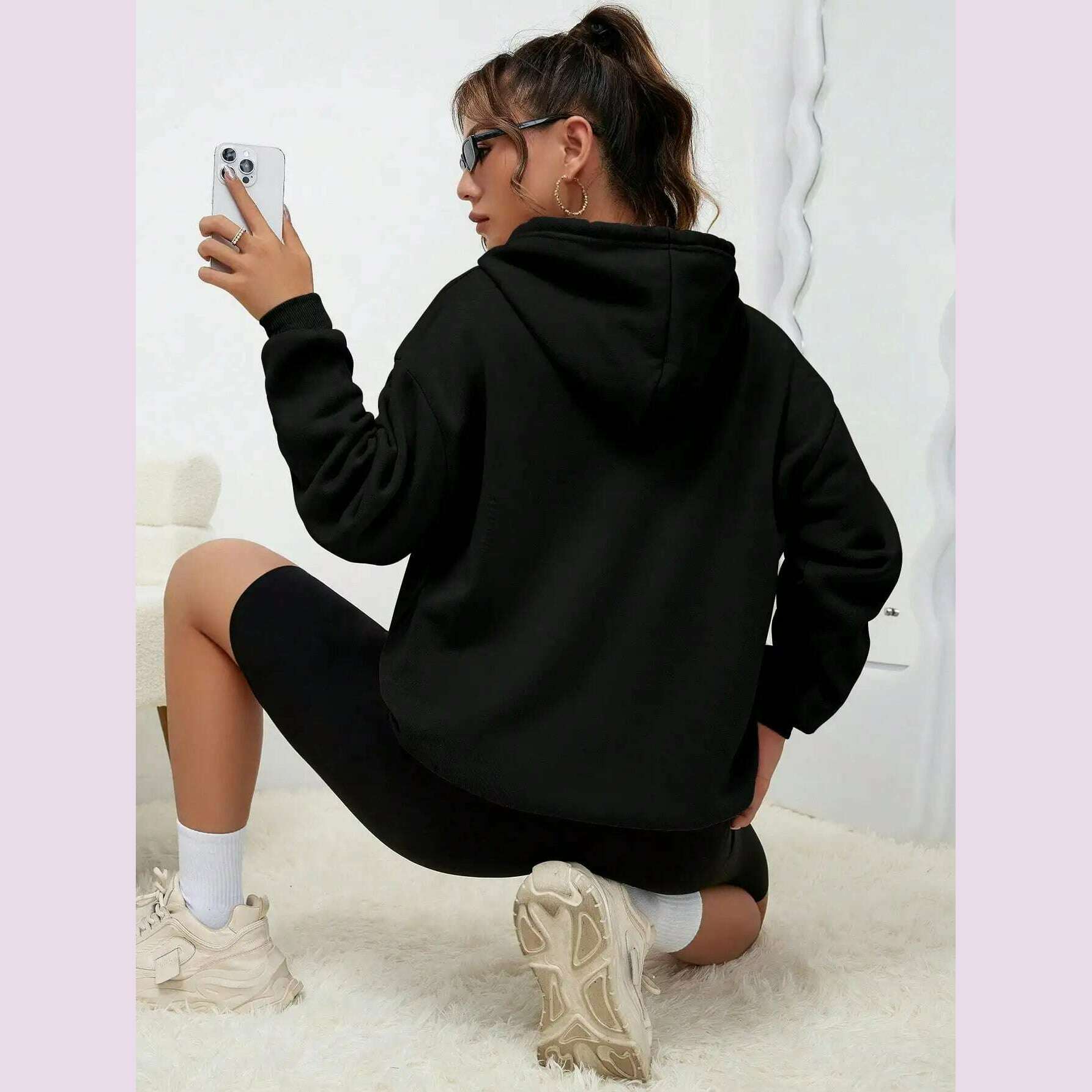 Los Angeles Art Letter Design Women Streetwear American Style Fashion Sweatshirt Autumn Hip Hop Female Hoodies Casual Fleece Top - KIMLUD