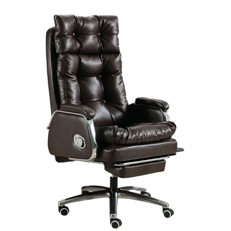 KIMLUD, Luxurious Leather Office Chair Massage Comfort Boss Home Executive Gaming Chair Bedroom Sillas De Oficina Office Furniture Girl, PU-leather1, KIMLUD APPAREL - Womens Clothes