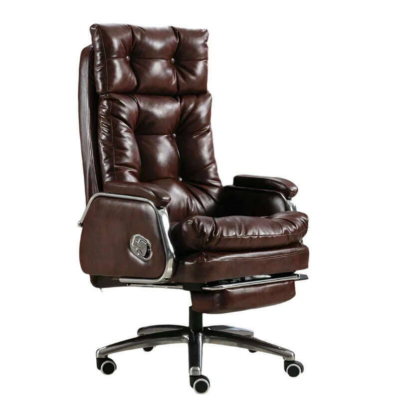 KIMLUD, Luxurious Leather Office Chair Massage Comfort Boss Home Executive Gaming Chair Bedroom Sillas De Oficina Office Furniture Girl, PU-leather2, KIMLUD APPAREL - Womens Clothes