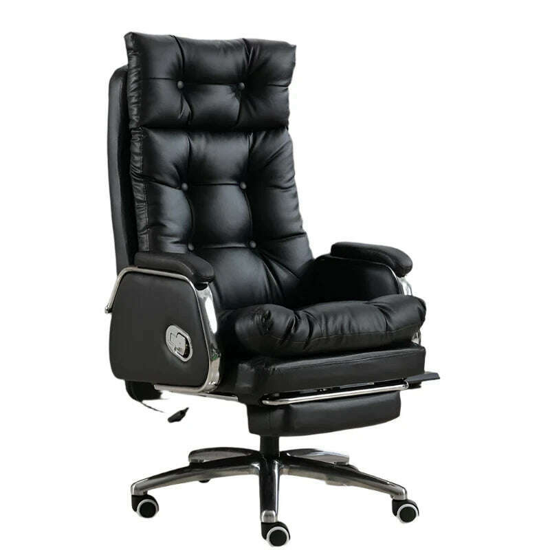 KIMLUD, Luxurious Leather Office Chair Massage Comfort Boss Home Executive Gaming Chair Bedroom Sillas De Oficina Office Furniture Girl, PU-leather3, KIMLUD APPAREL - Womens Clothes