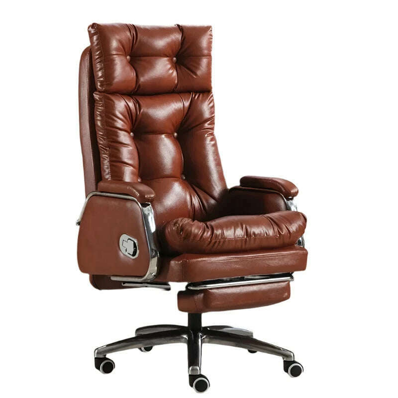 KIMLUD, Luxurious Leather Office Chair Massage Comfort Boss Home Executive Gaming Chair Bedroom Sillas De Oficina Office Furniture Girl, PU-leather4, KIMLUD APPAREL - Womens Clothes