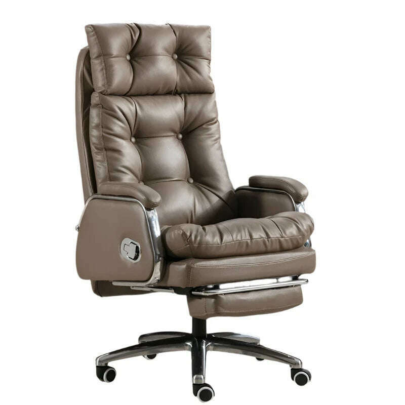 KIMLUD, Luxurious Leather Office Chair Massage Comfort Boss Home Executive Gaming Chair Bedroom Sillas De Oficina Office Furniture Girl, Leather, KIMLUD APPAREL - Womens Clothes