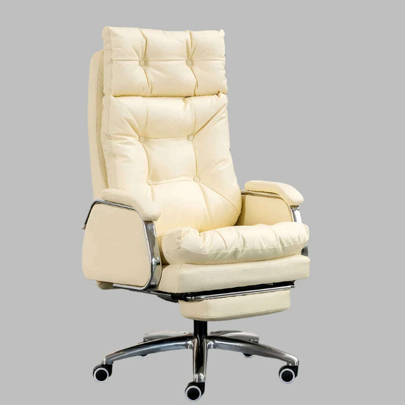 KIMLUD, Luxurious Leather Office Chair Massage Comfort Boss Home Executive Gaming Chair Bedroom Sillas De Oficina Office Furniture Girl, PU-leather18, KIMLUD APPAREL - Womens Clothes