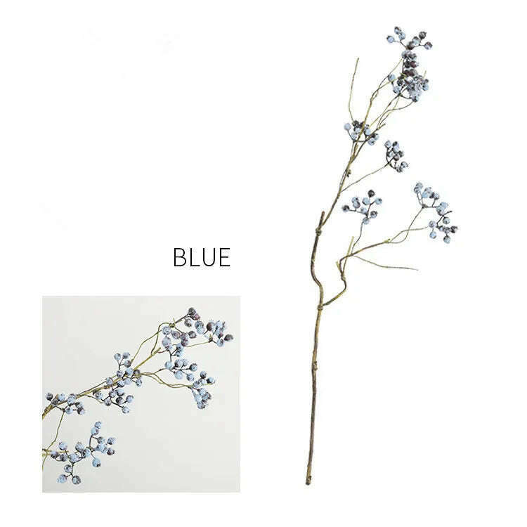 KIMLUD, Luxury Cranberry Fake flower home decor berries Christmas wedding table decoration flores artificiales blueberry, blue, KIMLUD APPAREL - Womens Clothes